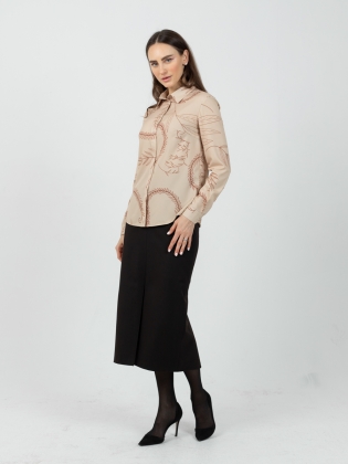 Женская одежда, юбка, артикул: 1067-0304, Цвет: коричневый,  Фабрика Трика, фото №1.