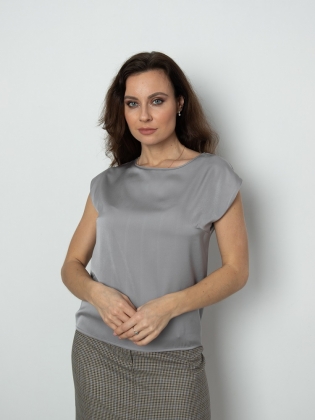 Женская одежда, блуза, артикул: 989-0812, Цвет: серый,  Фабрика Трика, фото №1.