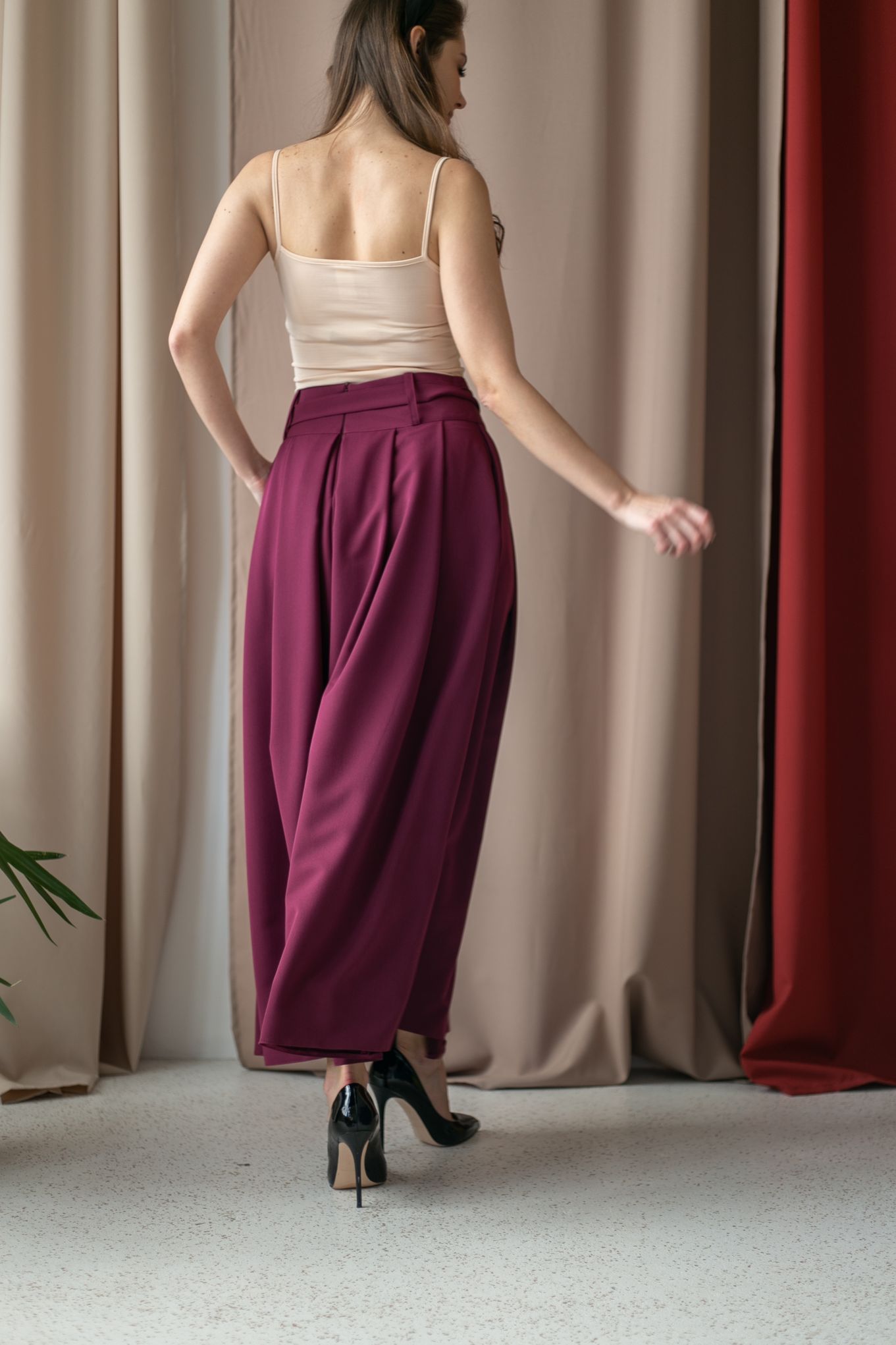 Женская одежда, юбка, артикул: 337-0517, Цвет: Бордовый,  Фабрика Трика, фото №1