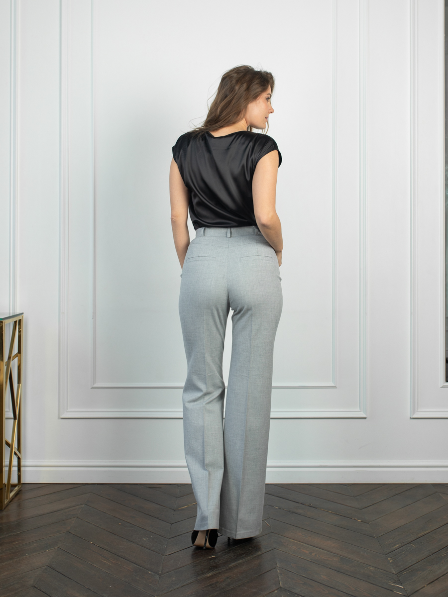 Женская одежда, брюки, артикул: 4476-0032, Цвет: светло-серый,  Фабрика Трика, фото №1