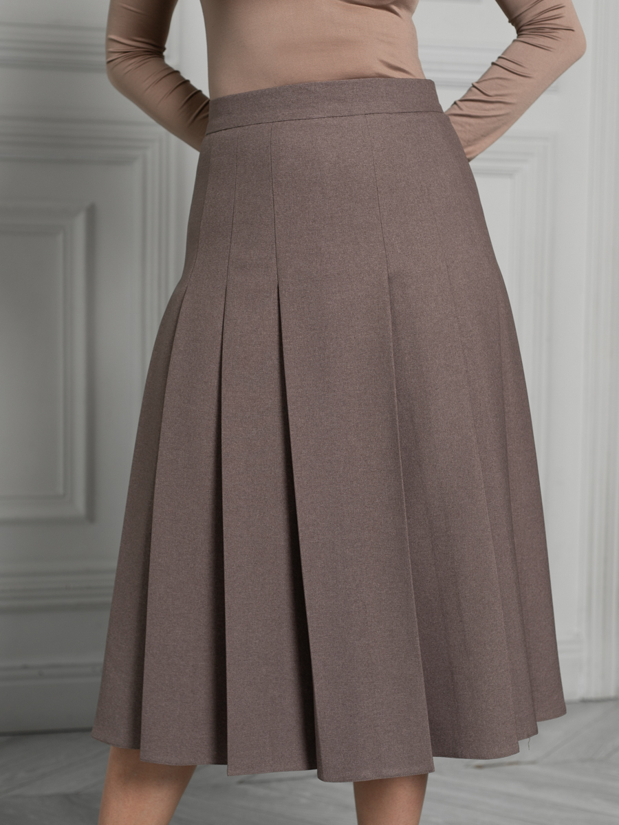 Женская одежда, юбка, артикул: 428-0825, Цвет: бежевый,  Фабрика Трика, фото №1