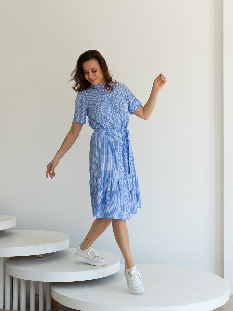 Женская одежда, платье, артикул: 998-0799, Цвет: голубой,  Фабрика Трика, фото №1