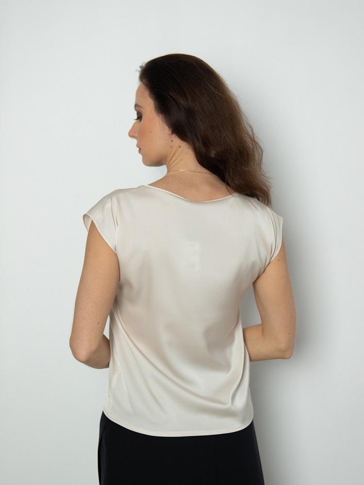 Женская одежда, блуза, артикул: 989-0757, Цвет: бежевый,  Фабрика Трика, фото №1