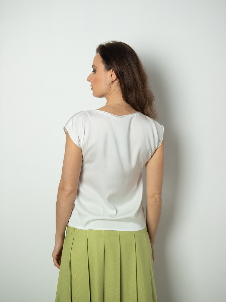 Женская одежда, блуза, артикул: 989-0702, Цвет: белый,  Фабрика Трика, фото №1