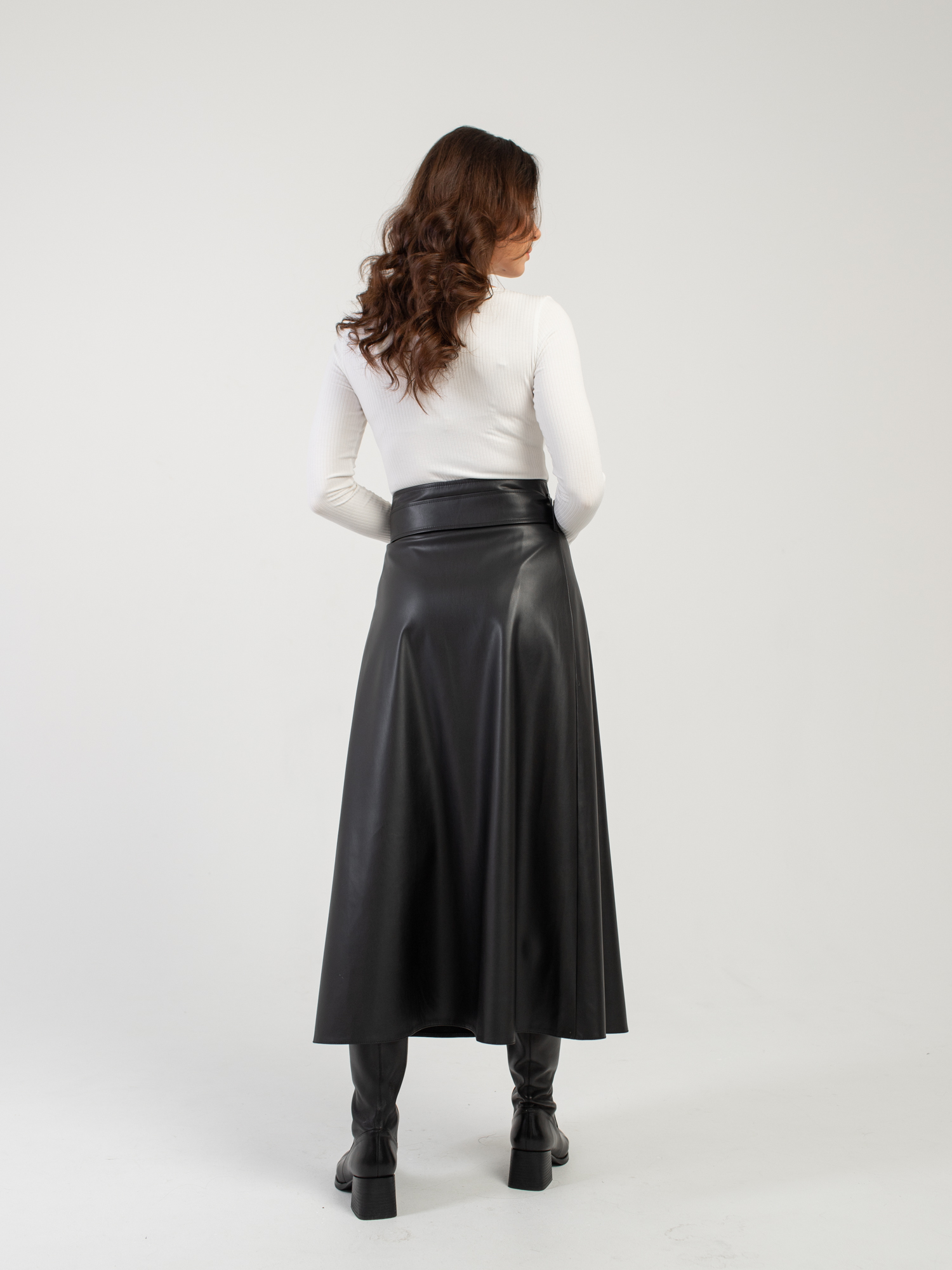 Женская одежда, юбка из экокожи, артикул: 1053-0583, Цвет: ,  Фабрика Трика, фото №1