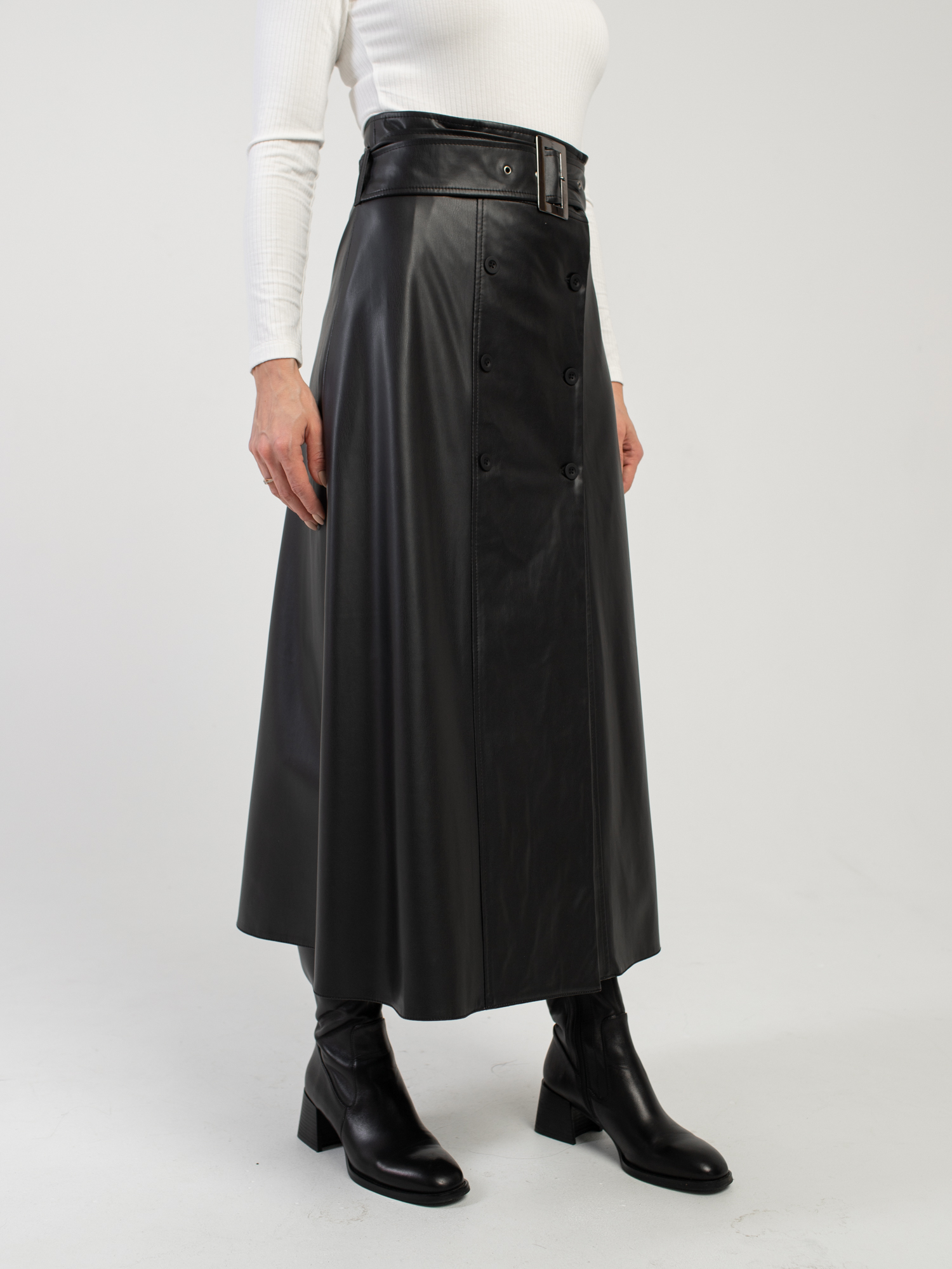 Женская одежда, юбка из экокожи, артикул: 1053-0583, Цвет: ,  Фабрика Трика, фото №1