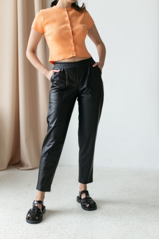 Женская одежда, брюки, артикул: 4447-0583, Цвет: черный,  Фабрика Трика, фото №1.