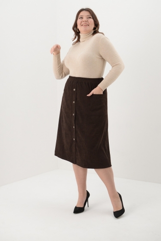 Женская одежда, юбка, артикул: 1011-0732, Цвет: коричневый,  Фабрика Трика, фото №1.
