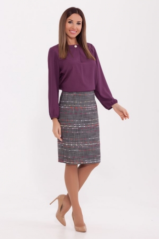 Женская одежда, юбка, артикул: 833-0183, Цвет: серый,  Фабрика Трика, фото №1.