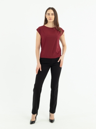 Женская одежда, блуза, артикул: 989-0883, Цвет: Бордовый,  Фабрика Трика, фото №1.