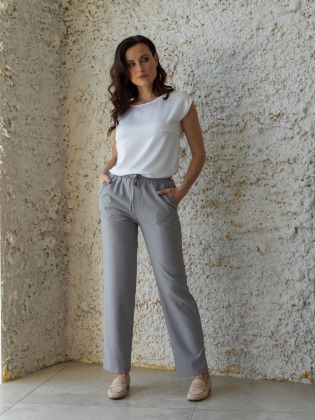 Женская одежда, брюки, артикул: 4450-0789, Цвет: серый,  Фабрика Трика, фото №1.