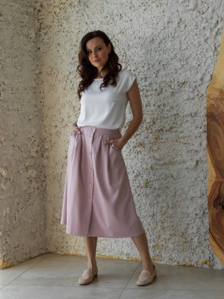Женская одежда, юбка, артикул: 1029-0800, Цвет: розовый,  Фабрика Трика, фото №1.