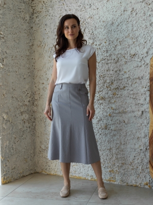 Женская одежда, юбка, артикул: 1046-0789, Цвет: серый,  Фабрика Трика, фото №1.