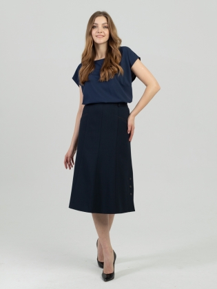 Женская одежда, юбка, артикул: 1075-0187, Цвет: синий,  Фабрика Трика, фото №1.