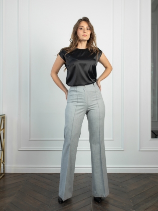 Женская одежда, брюки, артикул: 4476-0032, Цвет: светло-серый,  Фабрика Трика, фото №1.