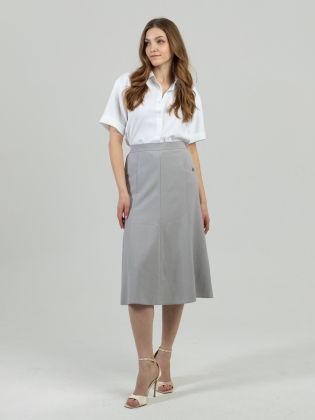 Женская одежда, юбка, артикул: 1050-0541, Цвет: серый,  Фабрика Трика, фото №1.