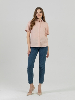 Женская одежда, рубашка, артикул: 040-0663, Цвет: розовый,  Фабрика Трика, фото №1.