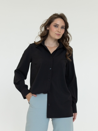 Женская одежда, рубашка, артикул: 427-0810, Цвет: черный,  Фабрика Трика, фото №1.