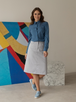 Женская одежда, юбка, артикул: 1003-0692, Цвет: серый,  Фабрика Трика, фото №1.