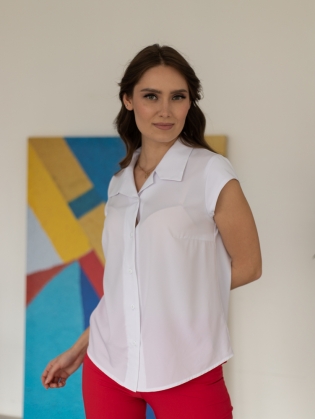 Женская одежда, рубашка, артикул: 992-0581, Цвет: белый,  Фабрика Трика, фото №1.