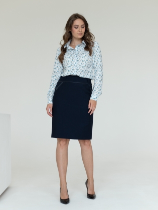 Женская одежда, юбка, артикул: 837-0187, Цвет: синий,  Фабрика Трика, фото №1.