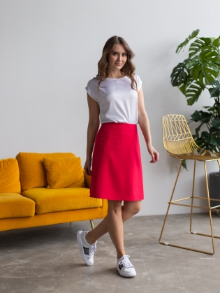 Женская одежда, юбка, артикул: 795-0687, Цвет: красный,  Фабрика Трика, фото №1.