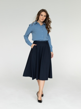 Женская одежда, юбка, артикул: 1049-0187, Цвет: синий,  Фабрика Трика, фото №1.