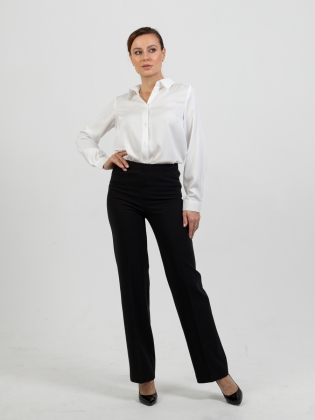 Женская одежда, брюки на флисе, артикул: 430-0854, Цвет: черный,  Фабрика Трика, фото №1.