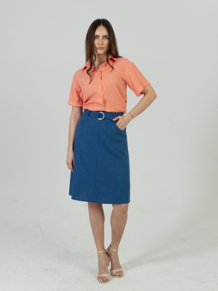 Женская одежда, юбка, артикул: 1001-0925, Цвет: синий,  Фабрика Трика, фото №1.