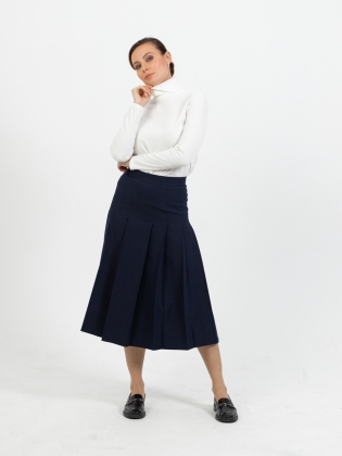 Женская одежда, юбка, артикул: 428-0851, Цвет: темно синий,  Фабрика Трика, фото №1.