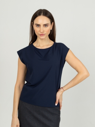 Женская одежда, блуза, артикул: 989-0838, Цвет: синий,  Фабрика Трика, фото №1.