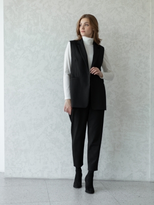 Женская одежда, брюки, артикул: 4468-0228, Цвет: черный,  Фабрика Трика, фото №1.