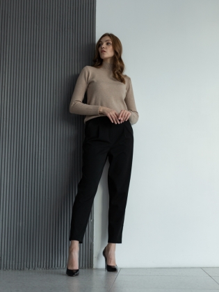 Женская одежда, брюки, артикул: 4468-0223, Цвет: черный,  Фабрика Трика, фото №1.