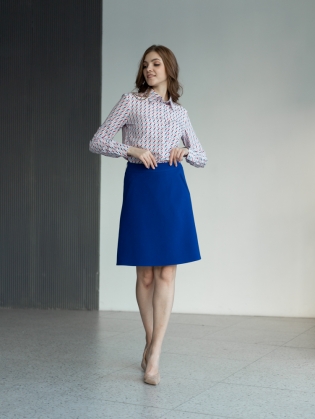Женская одежда, юбка, артикул: 795-589, Цвет: васильковый,  Фабрика Трика, фото №1.