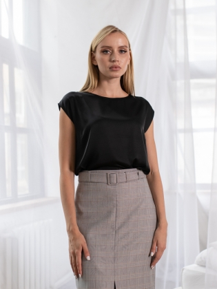 Женская одежда, Блуза , артикул: 989-0573, Цвет: черный,  Фабрика Трика, фото №1.
