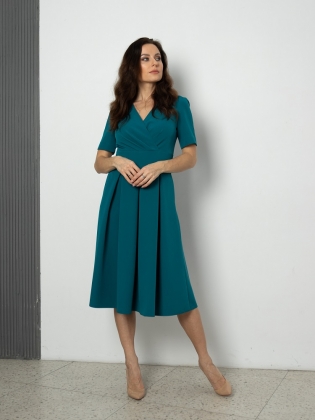 Женская одежда, платье, артикул: 416-616, Цвет: бирюзовый,  Фабрика Трика, фото №1.