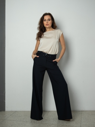 Женская одежда, брюки, артикул: 4472-0187, Цвет: темно синий,  Фабрика Трика, фото №1.