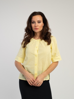 Женская одежда, блуза, артикул: 414-0764, Цвет: желтый,  Фабрика Трика, фото №1.