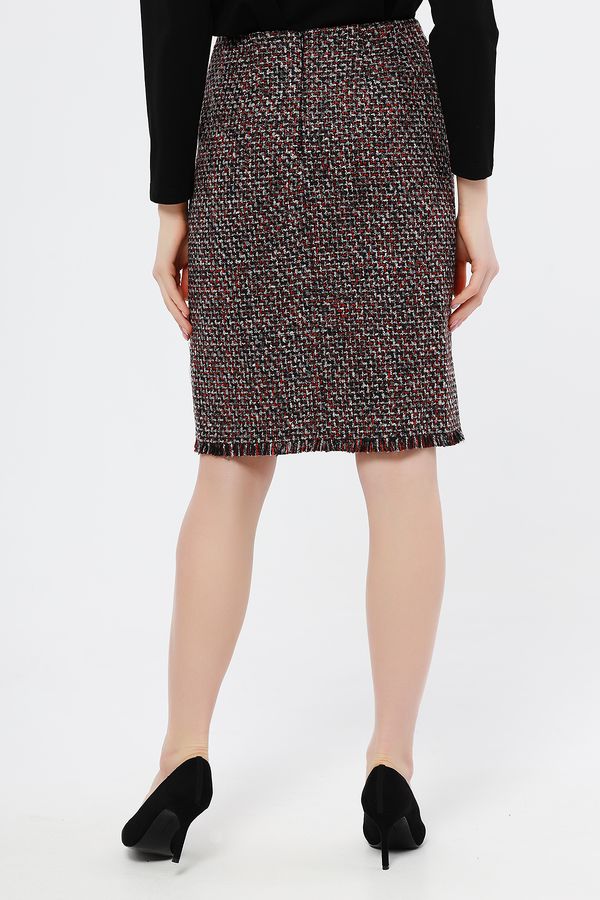 Женская одежда, юбка, артикул: 397-0241, Цвет: черный/красный,  Фабрика Трика, фото №1