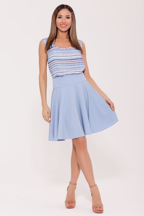 Женская одежда, юбка, артикул: 387-0149, Цвет: голубой,  Фабрика Трика, фото №1
