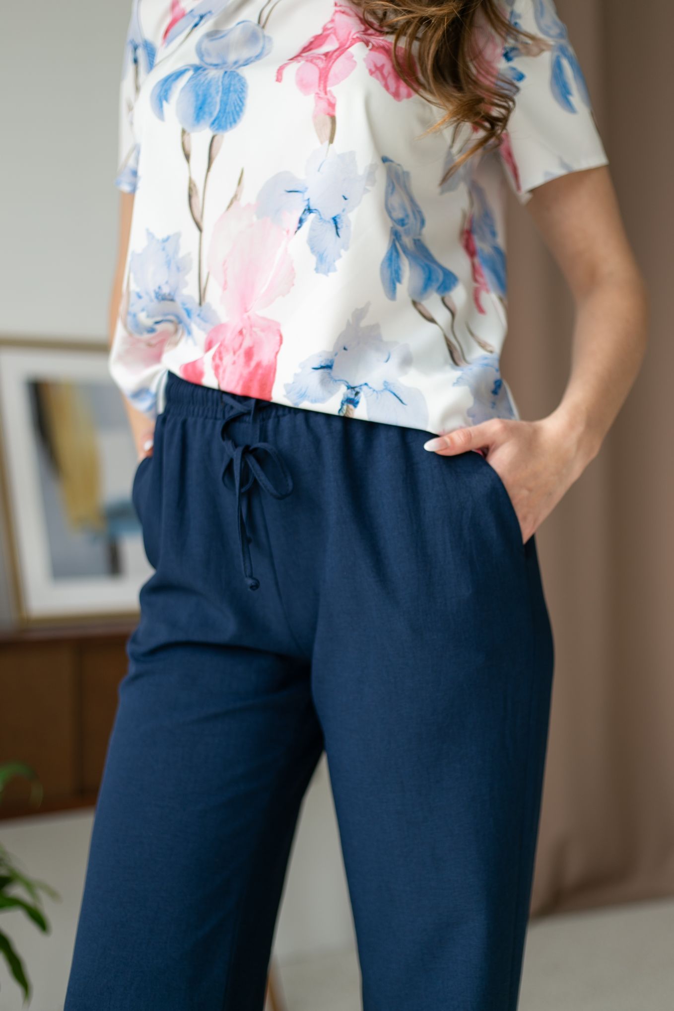 Женская одежда, брюки, артикул: 4450-0391, Цвет: синий,  Фабрика Трика, фото №1