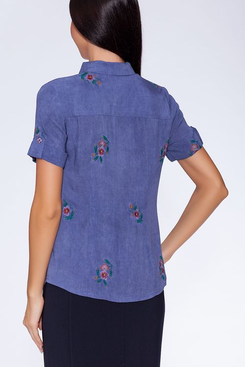 Женская одежда, рубашка, артикул: 908-0002, Цвет: фиолетовый,  Фабрика Трика, фото №1