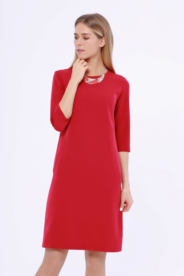 Женская одежда, платье, артикул: 943-0298, Цвет: Малиново-красный,  Фабрика Трика, фото №1