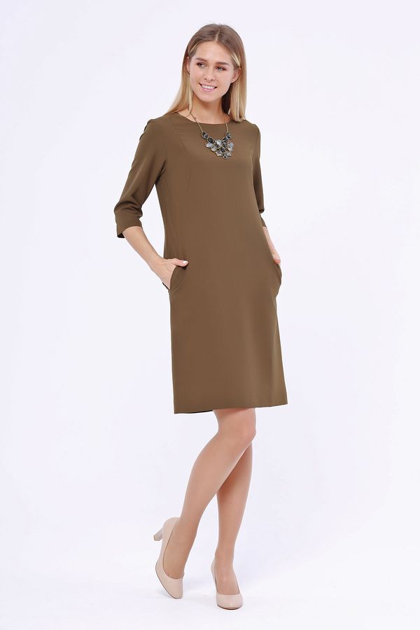 Женская одежда, платье, артикул: 943-0299, Цвет: Хаки,  Фабрика Трика, фото №1