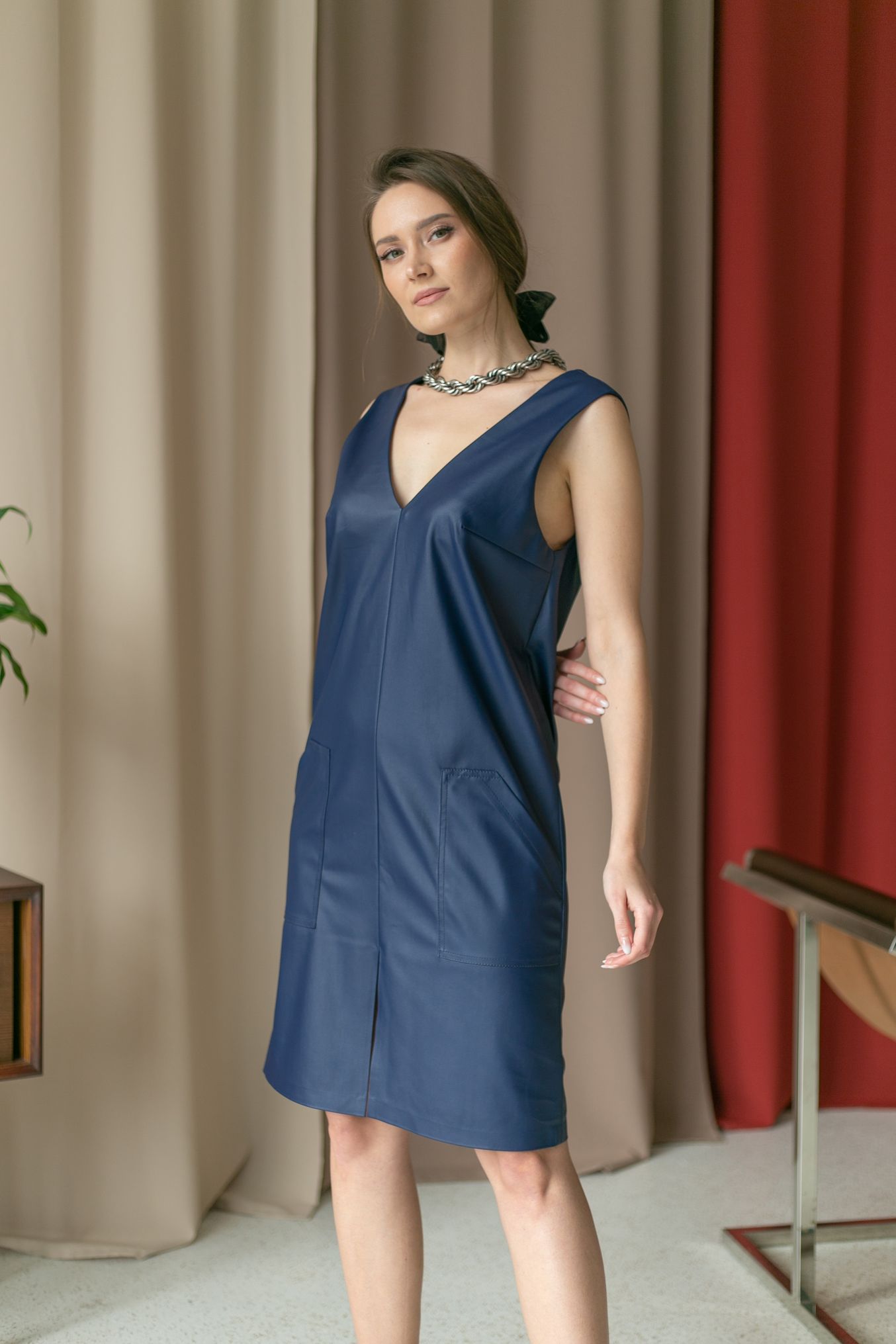 Женская одежда, сарафан, артикул: 981-0512, Цвет: синий,  Фабрика Трика, фото №1
