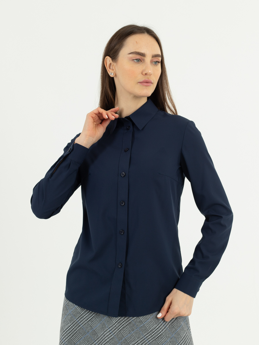 Женская одежда, рубашка, артикул: 976-0875, Цвет: темно синий,  Фабрика Трика, фото №1