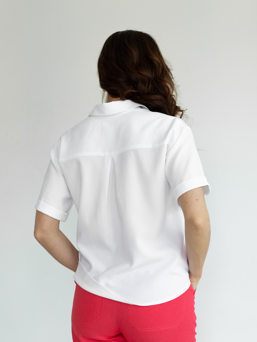 Женская одежда, рубашка, артикул: 040-0694, Цвет: белый,  Фабрика Трика, фото №1