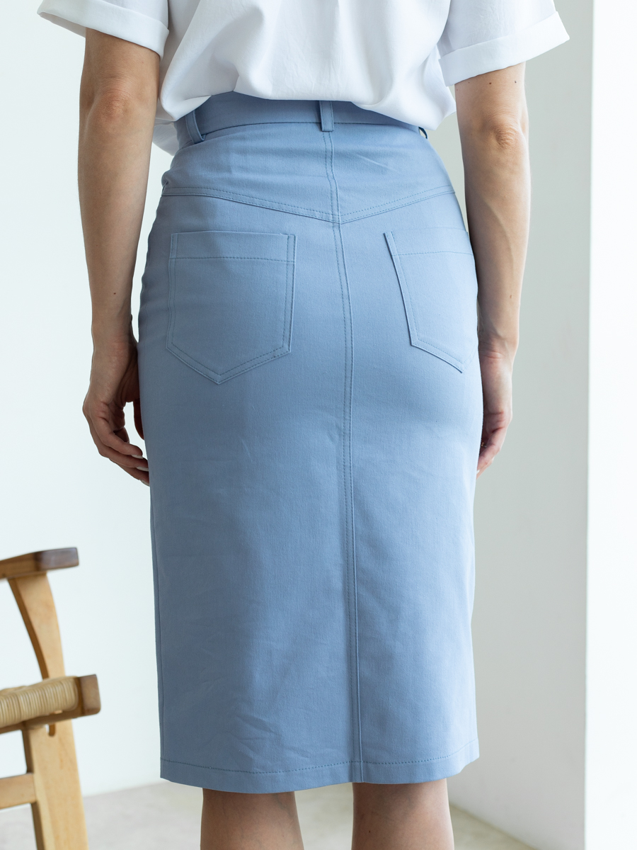 Женская одежда, юбка, артикул: 1044-0680, Цвет: голубой,  Фабрика Трика, фото №1