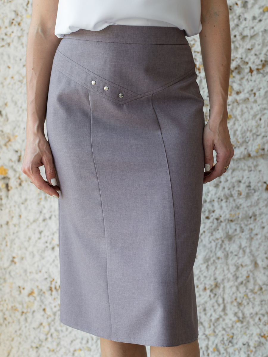 Женская одежда, юбка, артикул: 763-0094, Цвет: бежевый,  Фабрика Трика, фото №1
