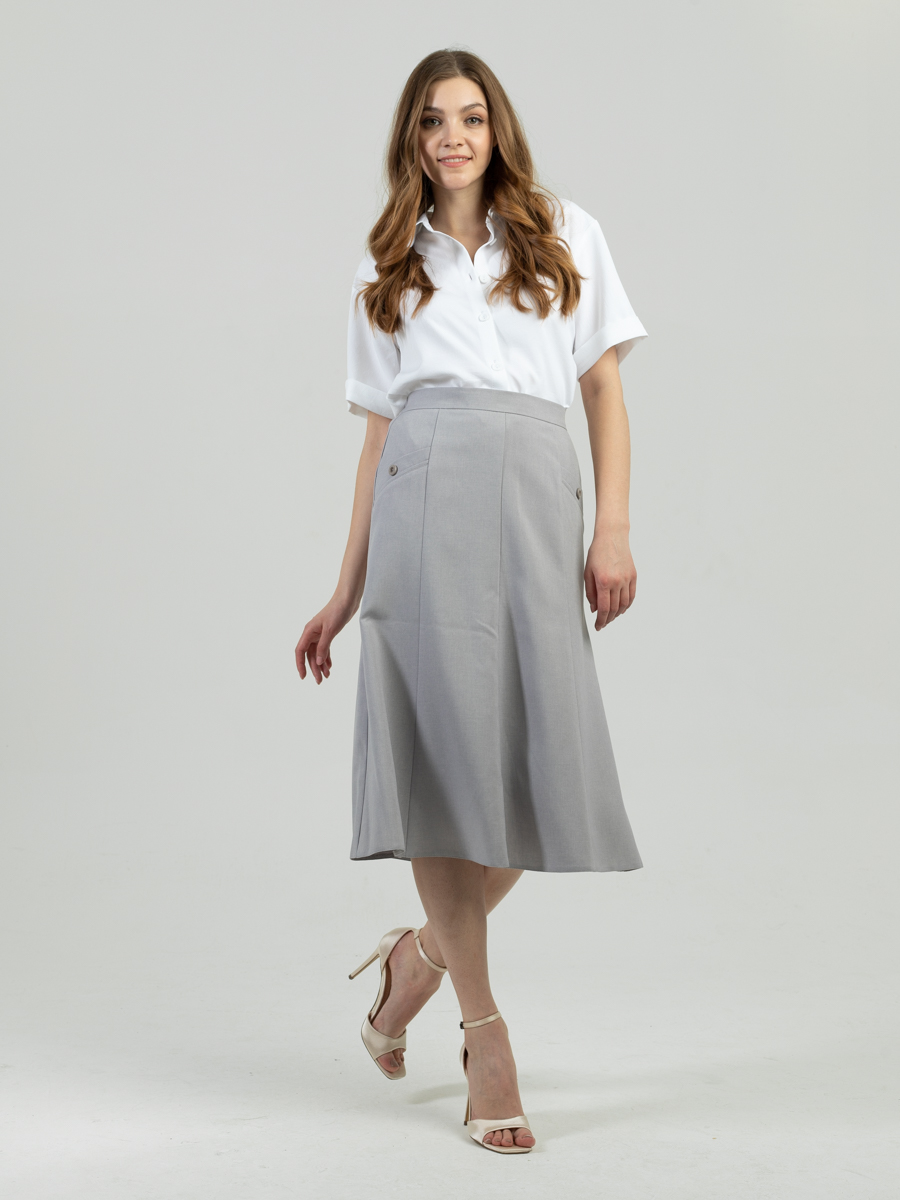 Женская одежда, юбка, артикул: 1050-0541, Цвет: серый,  Фабрика Трика, фото №1